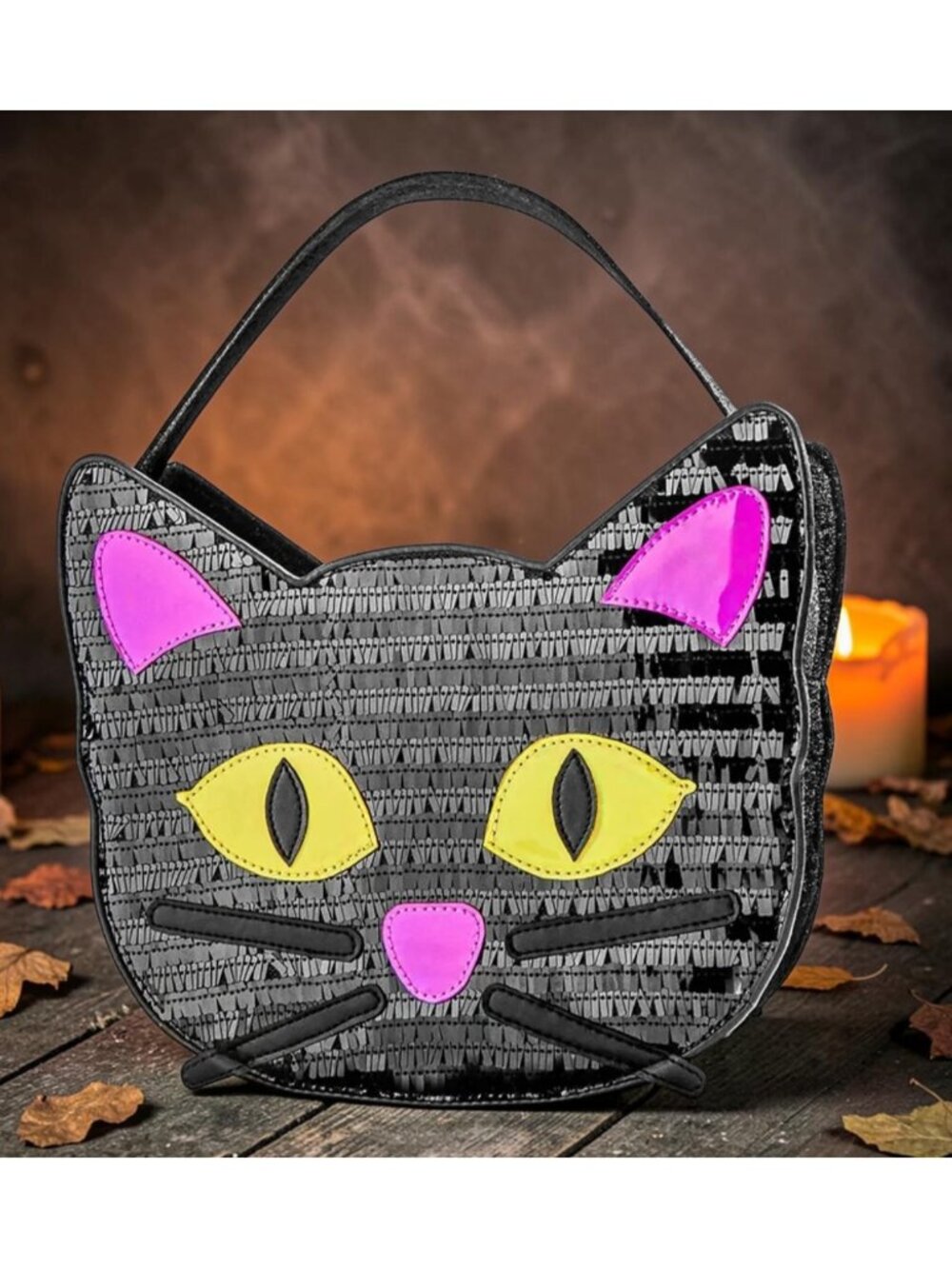 2026 Baublebar Halloween Trick or Treat Bag Tote Black Cat-Brand New!
